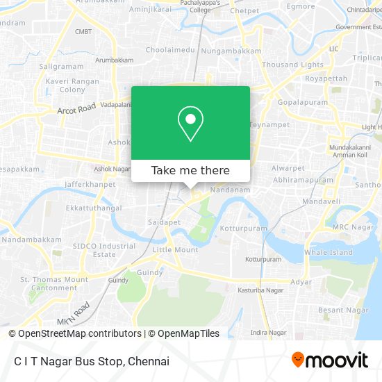 C I T Nagar Bus Stop map