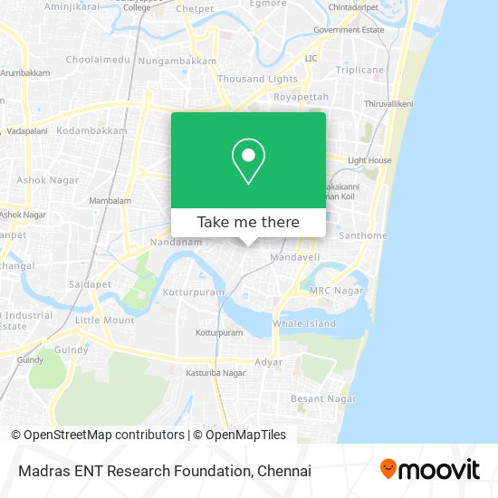 Madras ENT Research Foundation map