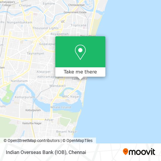 Indian Overseas Bank (IOB) map