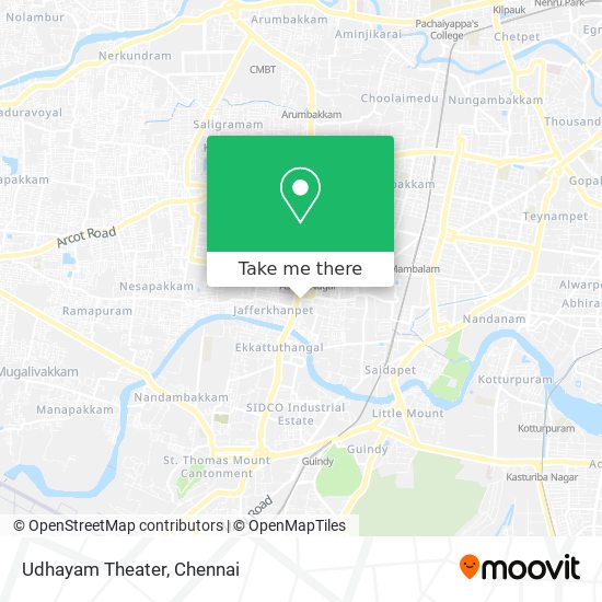 Udhayam Theater map