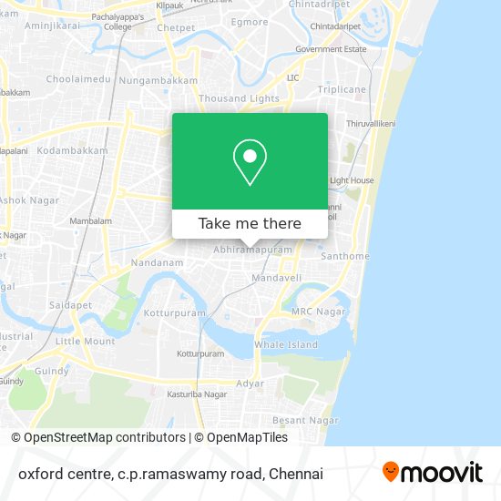 oxford centre, c.p.ramaswamy road map