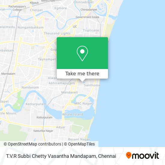 T.V.R Subbi Chetty Vasantha Mandapam map