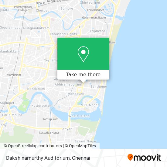 Dakshinamurthy Auditorium map