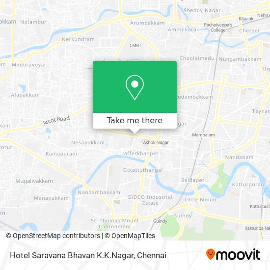 Hotel Saravana Bhavan K.K.Nagar map