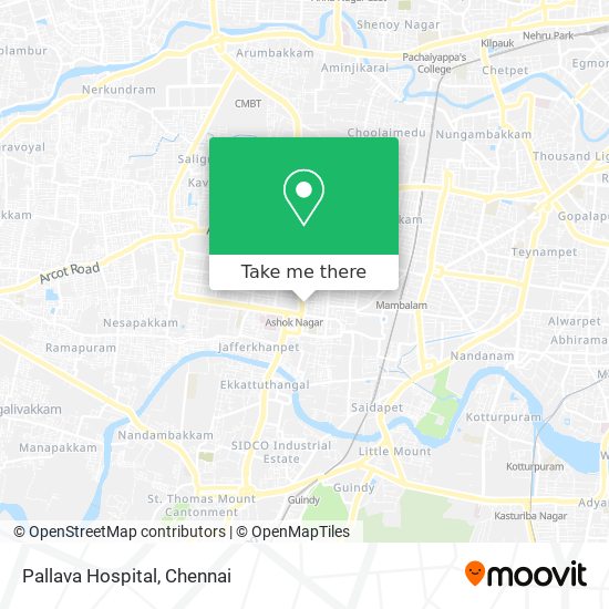 Pallava Hospital map
