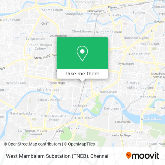 West Mambalam Substation (TNEB) map