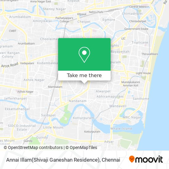 Annai Illam(Shivaji Ganeshan Residence) map