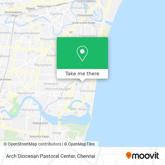 Arch Diocesan Pastoral Center map