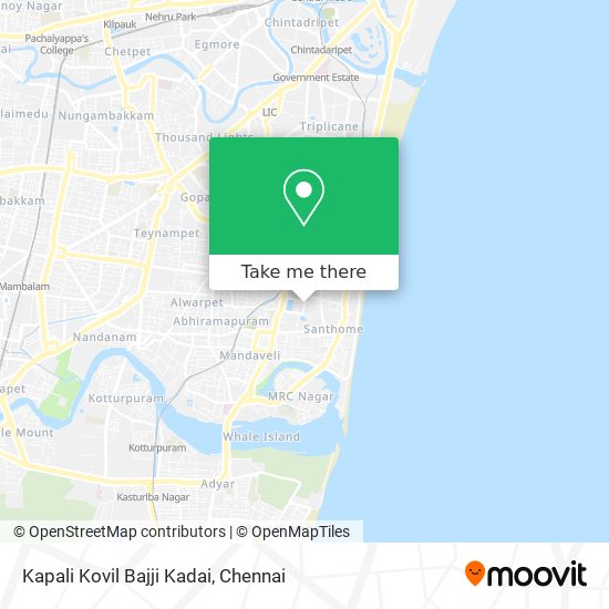 Kapali Kovil Bajji Kadai map