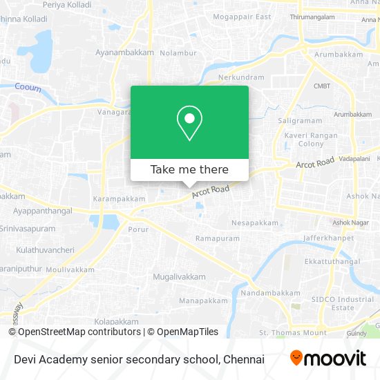 Devi Academy senior secondary school map