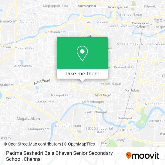 Padma Seshadri Bala Bhavan Senior Secondary School map
