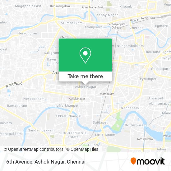 6th Avenue, Ashok Nagar map