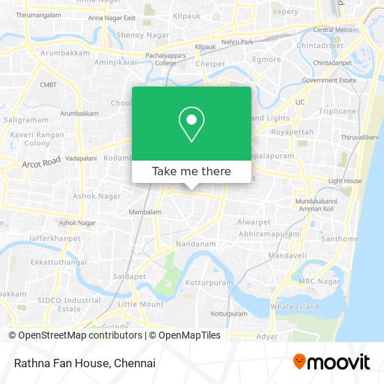 nød Engager spurv How to get to Rathna Fan House in Egmore Nungabakkam by Bus, Train or Metro?