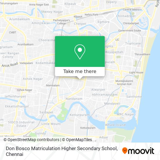 Don Bosco Matriculation Higher Secondary School map