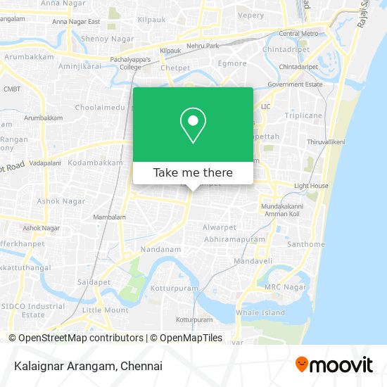 Kalaignar Arangam map