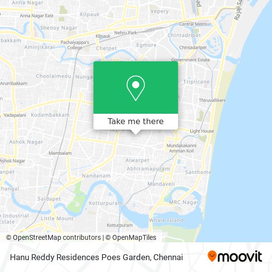 Hanu Reddy Residences Poes Garden map