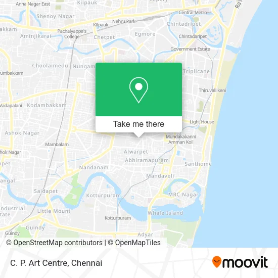 C. P. Art Centre map