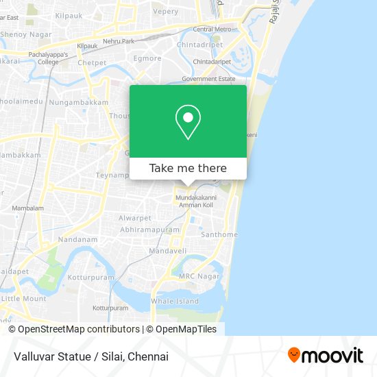 Valluvar Statue / Silai map