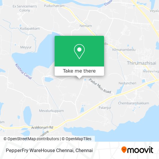 PepperFry WareHouse Chennai map