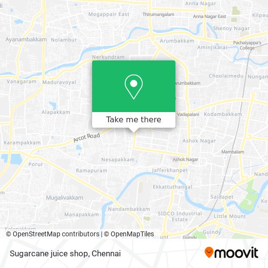 Sugarcane juice shop map