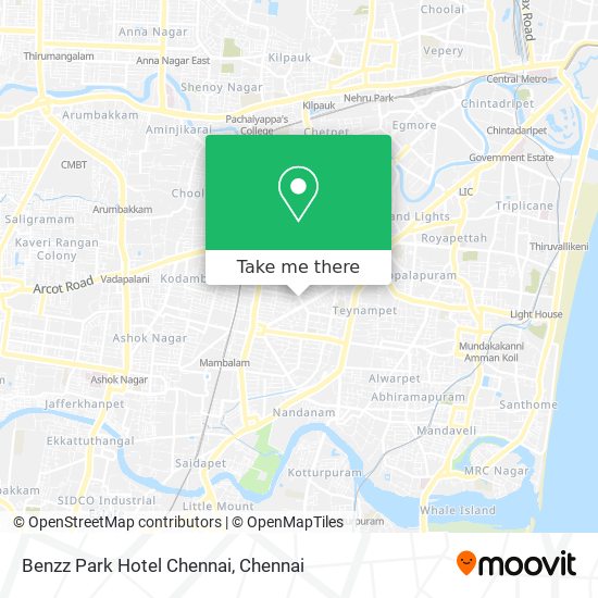 Benzz Park Hotel Chennai map