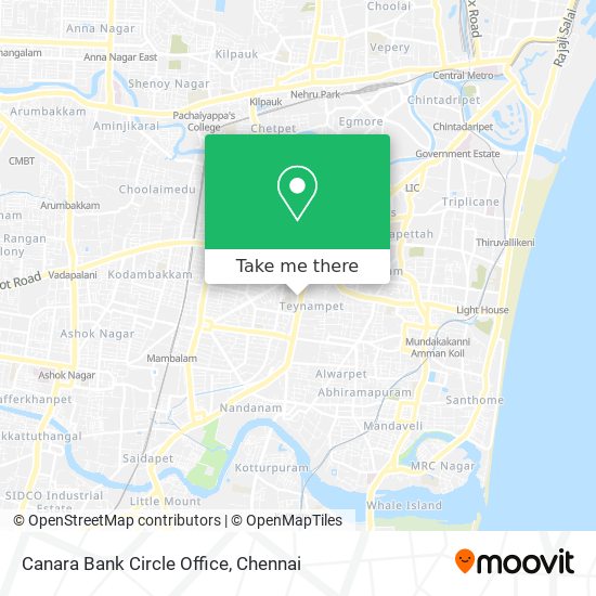 Canara Bank Circle Office map