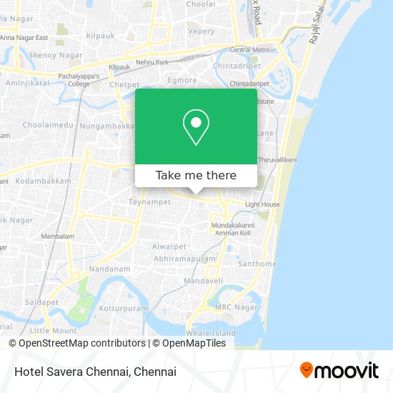 Hotel Savera Chennai map