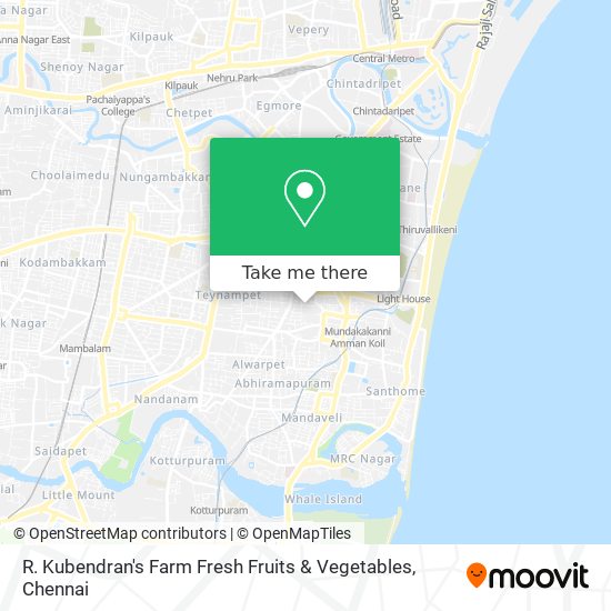 R. Kubendran's Farm Fresh Fruits & Vegetables map