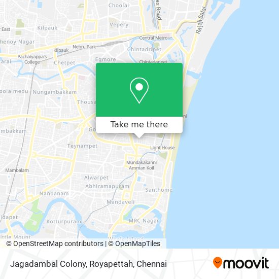 Jagadambal Colony, Royapettah map