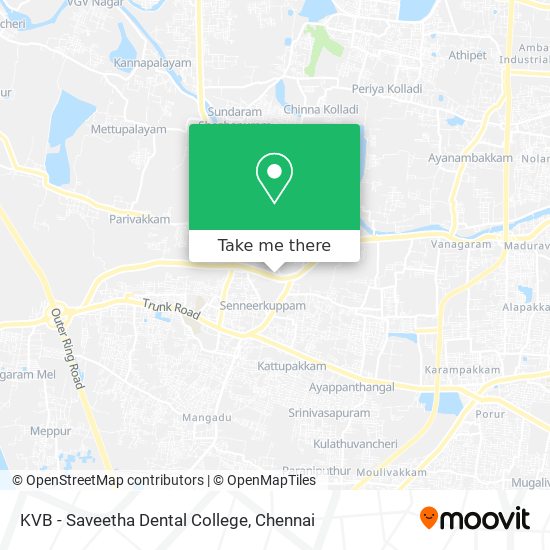 KVB - Saveetha Dental College map