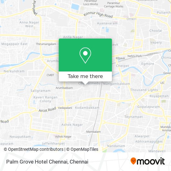 Palm Grove Hotel Chennai map