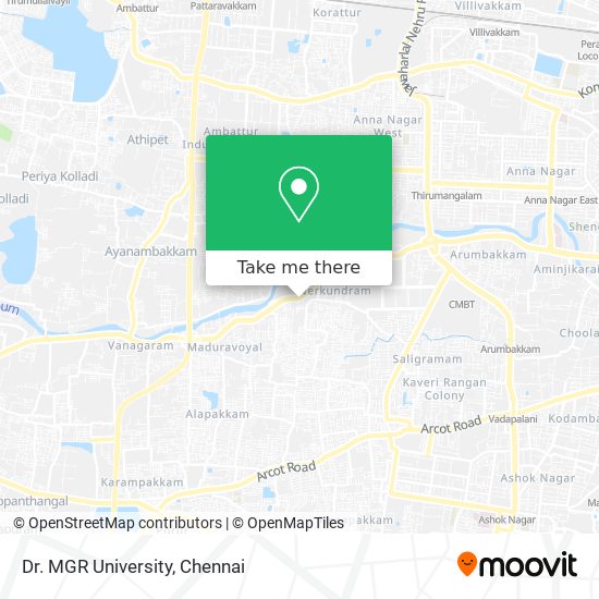 Dr. MGR University map