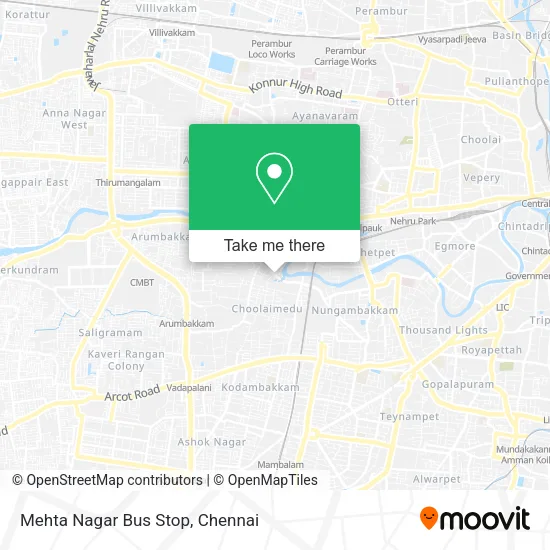 Mehta Nagar Bus Stop map