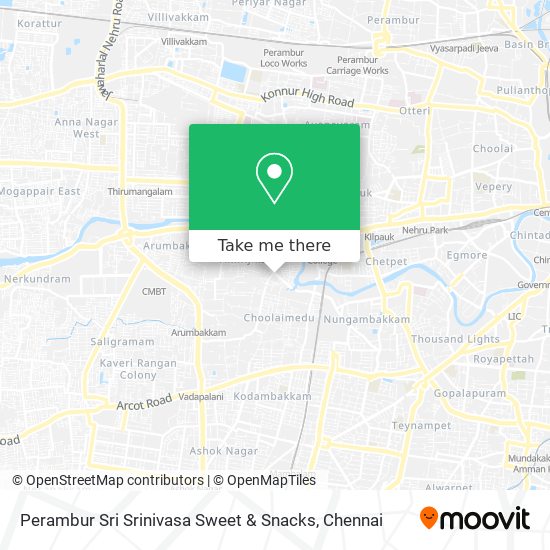 Perambur Sri Srinivasa Sweet & Snacks map