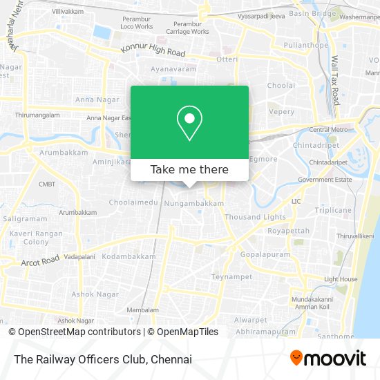 The Railway Officers Club map