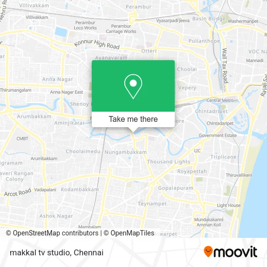 makkal tv studio map