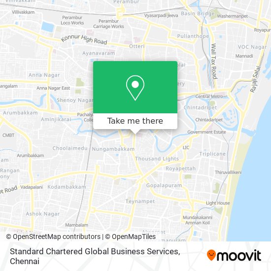 Standard Chartered Global Business Services map