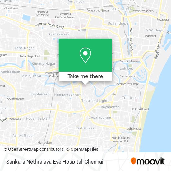 Sankara Nethralaya Eye Hospital map