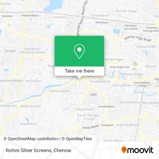 Rohini Silver Screens map