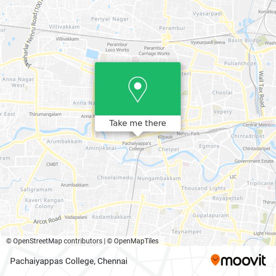 Pachaiyappas College map