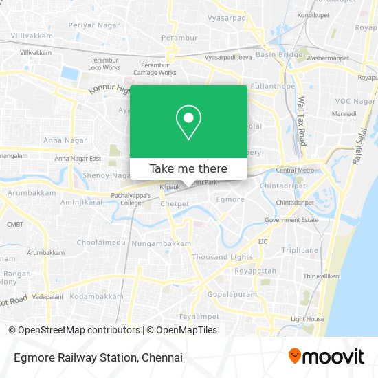 Egmore Railway Station map