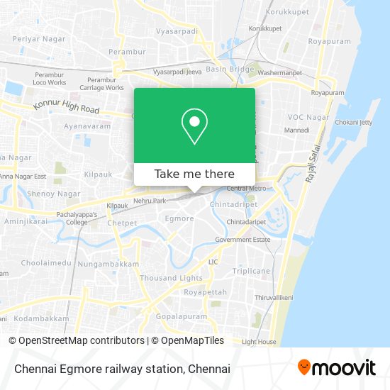 Chennai Egmore railway station map