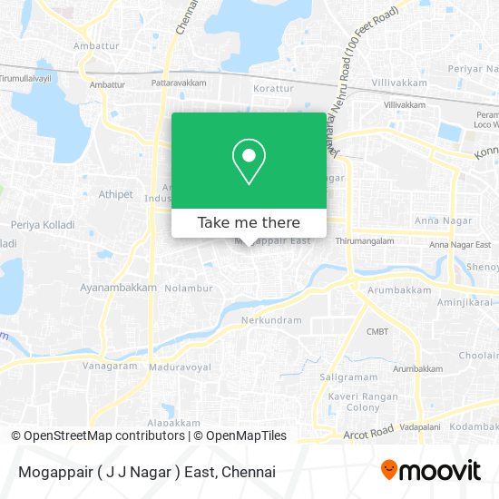 Mogappair ( J J Nagar ) East map