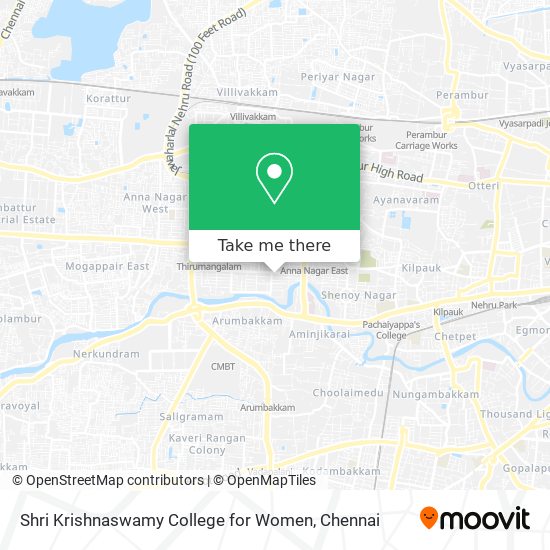 Shri Krishnaswamy College for Women map