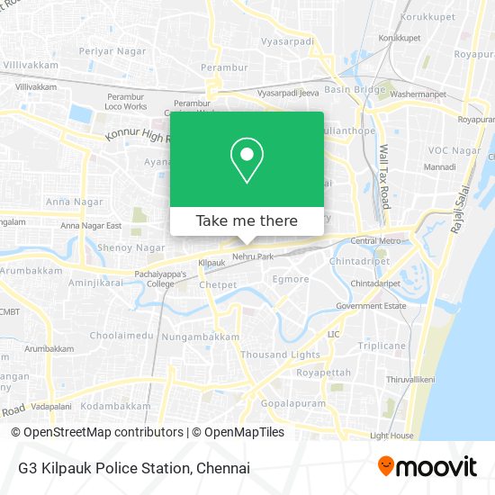 G3 Kilpauk Police Station map