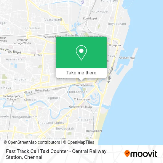Fast Track Call Taxi Counter - Central Railway Station map