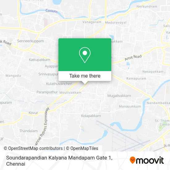 Soundarapandian Kalyana Mandapam Gate 1 map