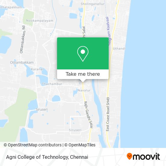 Agni College of Technology map