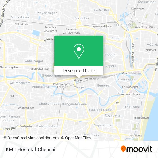 KMC Hospital map