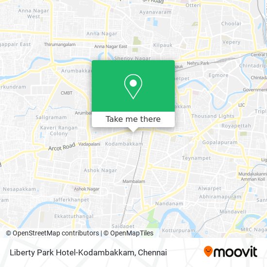 Liberty Park Hotel-Kodambakkam map